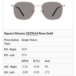 Zenni optical metal rose gold eyeglasses that turn to sunglasses L-2 R-1.25